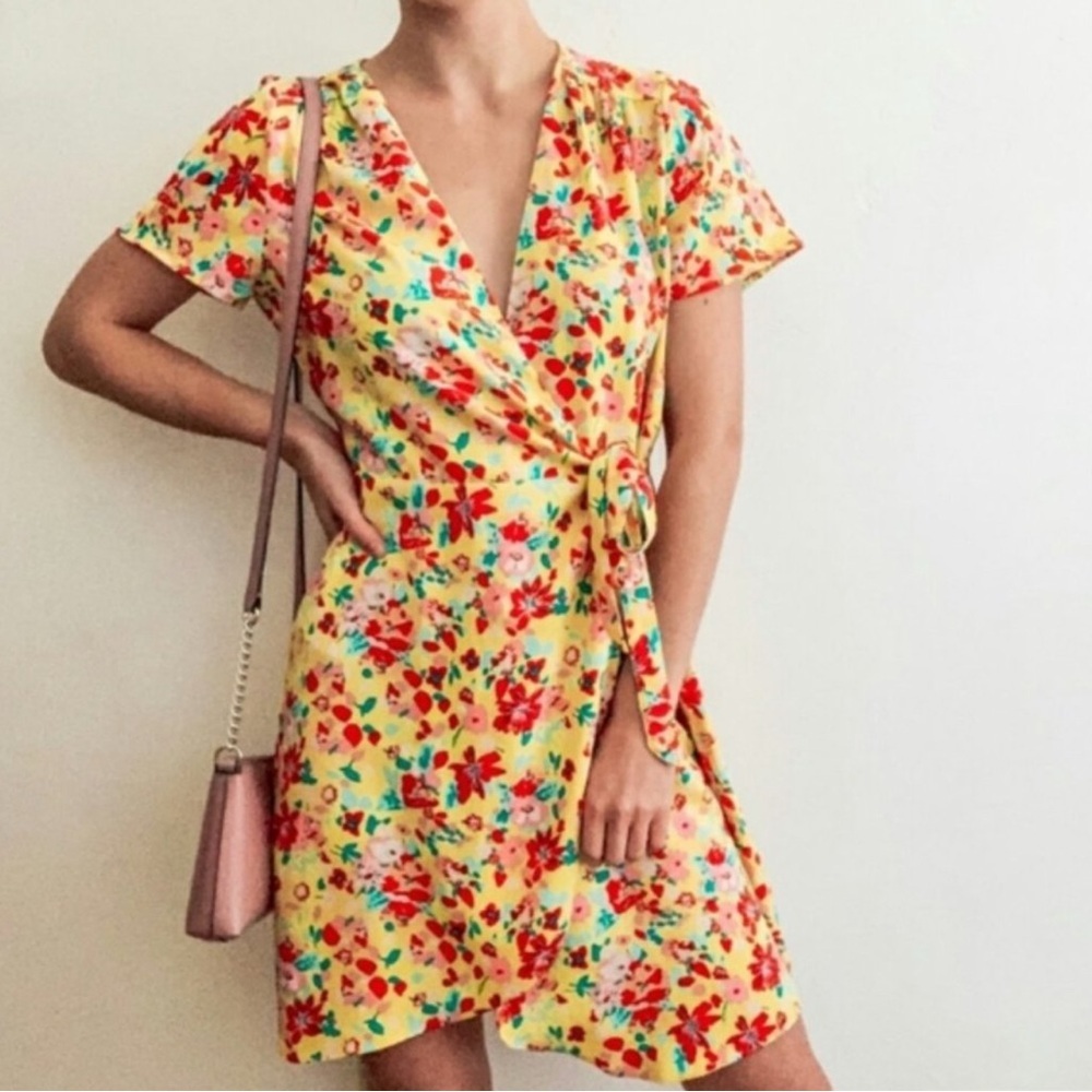 J. Crew Floral Wrap Sundress Size 00 NWT‎